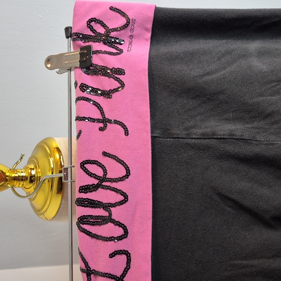 Pink legging  size x small pt color  black and pink Capri - Picture 2 of 7